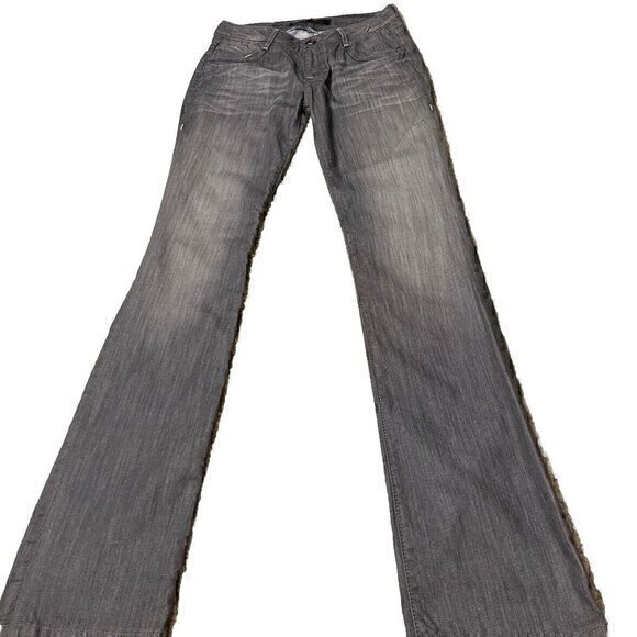 Monarchy Jeans Mens Size 27 Regular Gray And White Distressed Flip Pocket - Picture 1 of 15